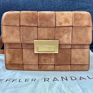 Loeffler Randall Suede Delphine crossbody clutch